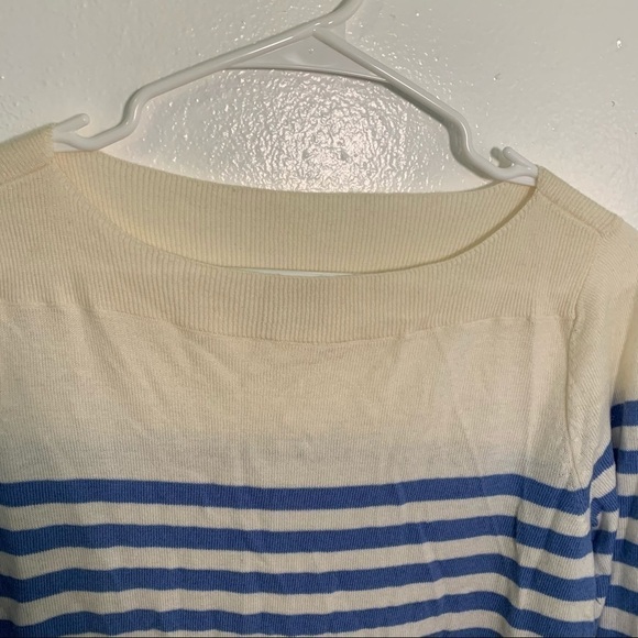Gap Bella Boatneck Sweater Moore Blue Stripe - Picture 7 of 11